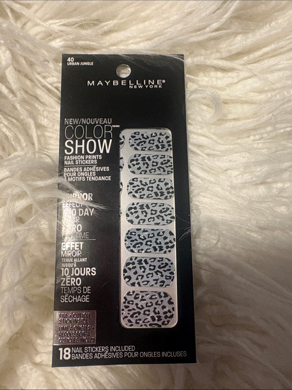 Maybelline Color Show Leopard Nail Stickers - Black & White